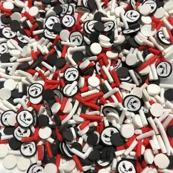 100 г /лот 5-миллиметровые кусочки глины Jack Face, смешанные конфеты круглой формы, комбинированные посыпки для слизи, аксессуары