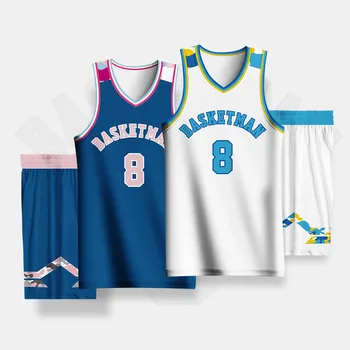 14 ШТ. реверсивных баскетбольных комплектов для мужчин Настраиваемая Полная Сублимация Название команды Номер Футболки с логотипом Шорты Униформа