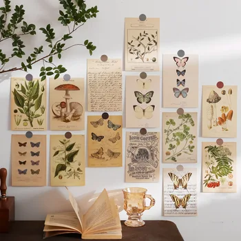 30 шт. Наклейки на стену серии Biologist, Декоративные открытки для гостиной, Домашний декор, наклейки на стену, Декоративные бабочки