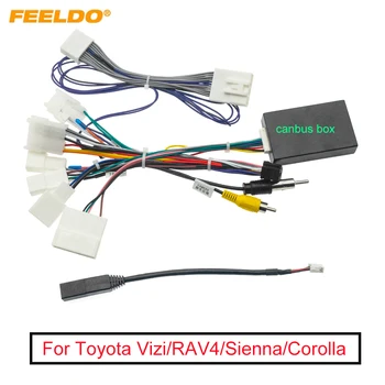 FEELDO Car Audio 16pin Жгут Проводов Кабель Для Toyota Vizi/RAV4/Sienna/Corolla Стерео Монтажный Провод Адаптер