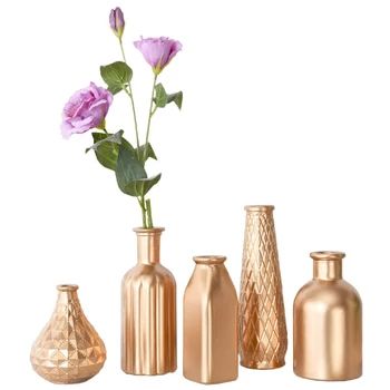 Nordic ins современный минималистский дом, гостиная, спальня, золотая стеклянная ваза, настольная композиция для цветов, украшения, орнаменты