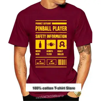 Ropa para hombre, camiseta con información de seguridad de jugador de Pinball, camiseta para mujer