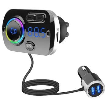 Автомобильный FM-Передатчик Громкой Связи Беспроводной Bluetooth 5,0 Автомобильный Комплект MP3 Музыкальный Плеер USB Быстрое Зарядное Устройство QC3.0FM Передатчик Автомобильные Аксессуары
