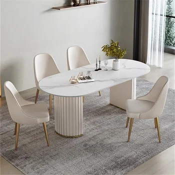 Белый обеденный стол в прихожей, Офисный минималистичный обеденный стол в скандинавском стиле, Ресторанный высокий стол, Ясли, мебель для гостиной