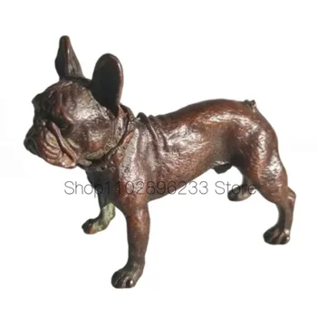 Бронзовая статуэтка храброй собаки Чапус Мини-Шарпей собаки Бульдог Вангкай Собака удачи