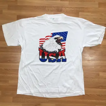 Винтажная футболка USA Eagle XLarge 80-х 90-х Nature Animal Футболка Caribbean Dream с длинными рукавами