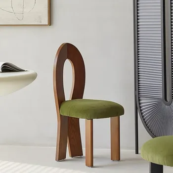 Винтажные деревянные обеденные стулья с удобной опорой для спины, минималистичный прозрачный стул для гостиной, предметы домашнего обихода