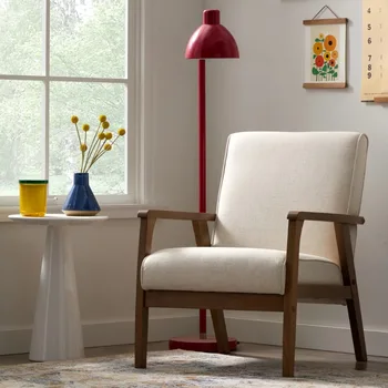 Все акцентные стулья Mayview Milton с деревянным каркасом Accent Chair, кремовый
