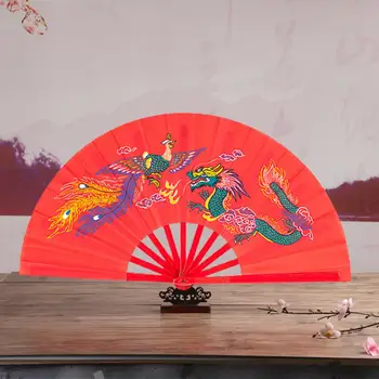 Высококачественный складной веер, элегантный складной веер в китайском стиле, прочный Изысканный узор для классического танца Тайцзи, украшение дома