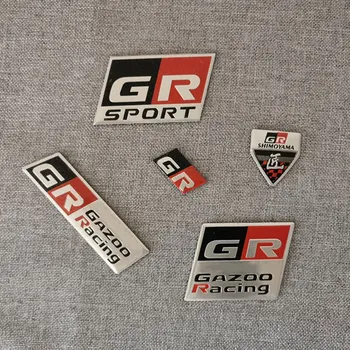 Для Toyota серии Reiz GR наклейки с логотипом SPORT GAZOO Racing аксессуары для ремонта рулевого колеса отделка багажника алюминий тонкий