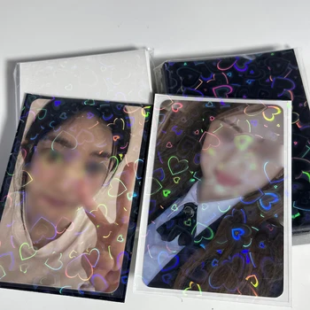 Канцелярский чехол для карточек, Лазерная пленка для карточек, защитный чехол для карточек, Корейский держатель для фотокарточек, INS, Декоративный лазерный альбом 