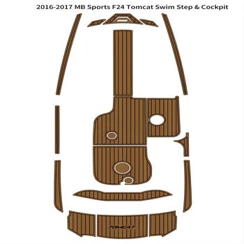 Качество 2016-2017 MB Sports F24 Tomcat Плавательная Платформа Кокпит Коврик Для лодки EVA Тиковый Коврик Для Пола