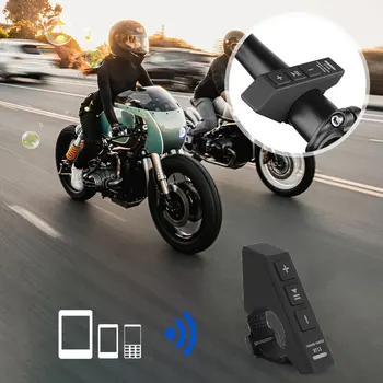 Кнопка Управления Мотоциклетными Наушниками Bluetooth-Совместимый Аудиоплеер Пульт Дистанционного Управления для IOS Android Телефон для Планшетов iPad