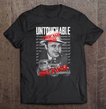 Крутая футболка Chicago 1926 Al Capone Untouchable Gangster, Мужские футболки, Мужская рубашка на заказ, Мужская футболка Oversizet, Мужская Черная