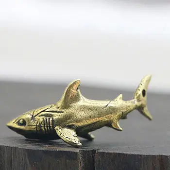 Маленькая статуэтка Акулы Креативная Акула Антикварный чай Изделия ручной работы для домашних животных Брелок для ключей для автомобиля