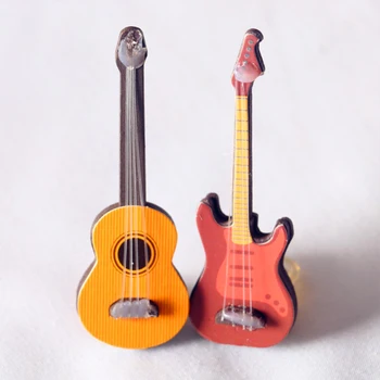 Мини-модель мебели классическая гитара популярный инструмент для стрельбы на электрогитаре