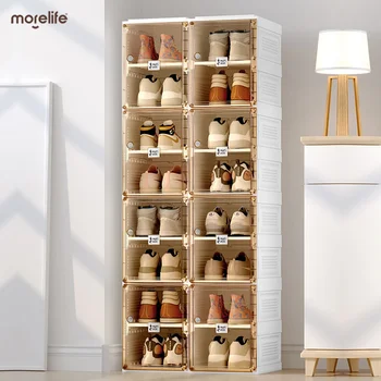 Минималистичные Пластиковые стойки для обуви без установки, Портативные, легко моющиеся, экономящие пространство Складные шкафы для обуви, мебель для хранения