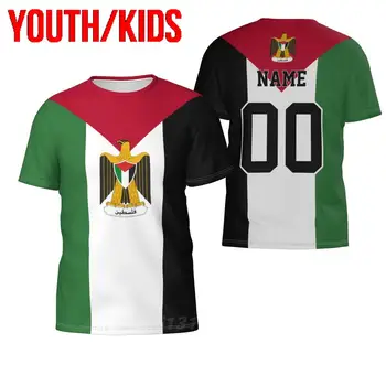 Молодежные детские футболки с пользовательским именем, номером, флагом страны, 3D-футболки, одежда, футболки для мальчиков и девочек, футболки, топы, подарок на день рождения, Размер США