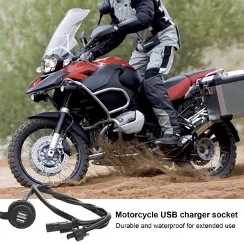 Мотоциклетное Быстрое Зарядное Устройство Водонепроницаемое Велосипедное Зарядное Устройство Для Телефона С USB-Портом Moto Quick Mobile Charging Adapter Для Всех Мотоциклов