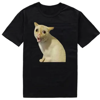 Мужская футболка унисекс с забавным котом-мемом