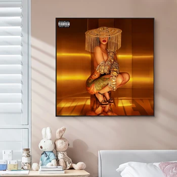 Музыкальный альбом Cardi B Money, холст, плакат, настенная живопись, художественное оформление дома (без рамки)