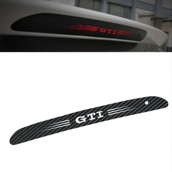 Наклейки на автомобильные тормозные фонари из углеродного волокна для укладки логотипа VW GTI 2023, высоко расположенные Наклейки на крышки задних стоп-сигналов, Аксессуары