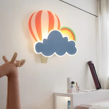 Настенный светильник с милыми мультяшными облаками для спальни у прохода, прикроватной тумбочки для детской комнаты, внутренних светильников, лестничных пролетов, бра в звездном стиле
