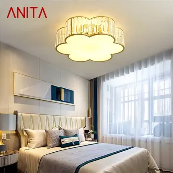 Потолочный Светильник ANITA Gold Modern Creative Cloud LED Crystal Light Fixtures Home Для Украшения Столовой