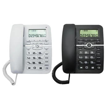 Проводные стационарные телефоны для дома/ отеля / офиса, настольный проводной телефон с дисплеем