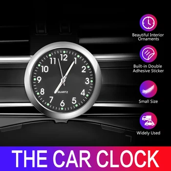 Светящиеся Часы С Автоматическим Датчиком Мини-Вентиляционное Отверстие Автомобиля Водонепроницаемые Кварцевые Часы С Выходом Воздуха Часы Для Укладки Автомобильных Аксессуаров