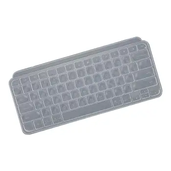 Силиконовый прозрачный чехол для клавиатуры Logitech MX Keys Mini Wireless Blutooth Keyboard с прозрачной защитной пленкой для кожи