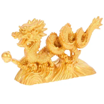 Статуэтка дракона для украшения дома для офисного шкафа Китайские статуэтки из смолы