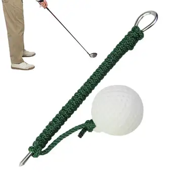Тренировочные мячи для гольфа Тренажер для качания мяча для гольфа с веревкой Инструменты для занятий гольфом для повышения точности замаха Практическое учебное пособие Для