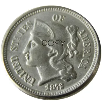 Трехцентовая никелевая копировальная монета 1872 года выпуска.
