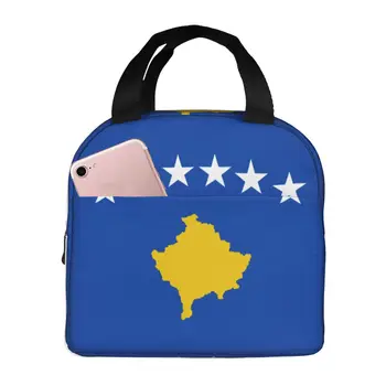 Флаг Косово тотализатор обед мешок портативный холодильник теплоизолированный ящик для офисной работы школы пикник кемпинг мужчины дети женщины