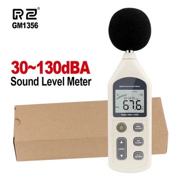 Цифровой измеритель уровня звука RZ Прибор для измерения шума 30-130 дБ Уровень звука автоматический сонометр децибел