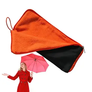 Чехол для зонта, синель, полотенце из синели на молнии, прочный чехол для зонта, многофункциональная сумка для зонта для дома, путешествий на открытом воздухе