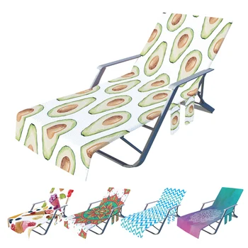 Чехол для пляжного кресла, чехол для дивана с откидывающейся спинкой у бассейна, Эластичный чехол для кресла для отдыха в отеле, шезлонга в саду