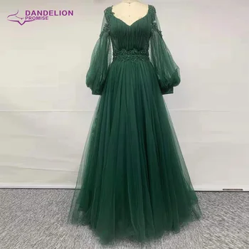 Элегантное вечернее платье трапециевидной формы с длинным рукавом 2021 для женщин, сексуальные платья для свадебных вечеринок длиной до пола